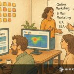 Team arbeitet gemeinsam an einem Website-Relaunch mit Fokus auf Online Marketing, UX und SEO.