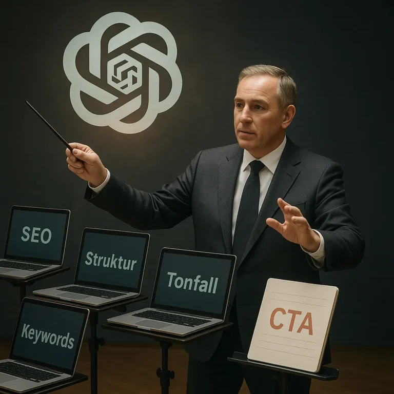 Illustration ChatGPT Prompt Engineering: Experte erklärt SEO, Struktur, Tonfall, Keywords und CTA – Media Beats GmbH