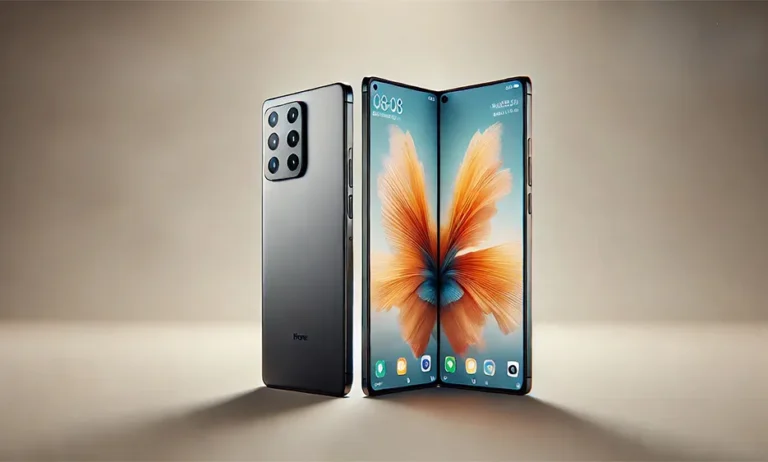 Vergleich iPhone 16 und faltbares Huawei Smartphone nebeneinander auf neutralem Hintergrund – Media Beats GmbH